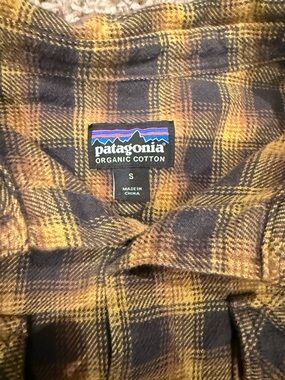 Patagonia Plaid Flannel Shirt in Yellow and Brown